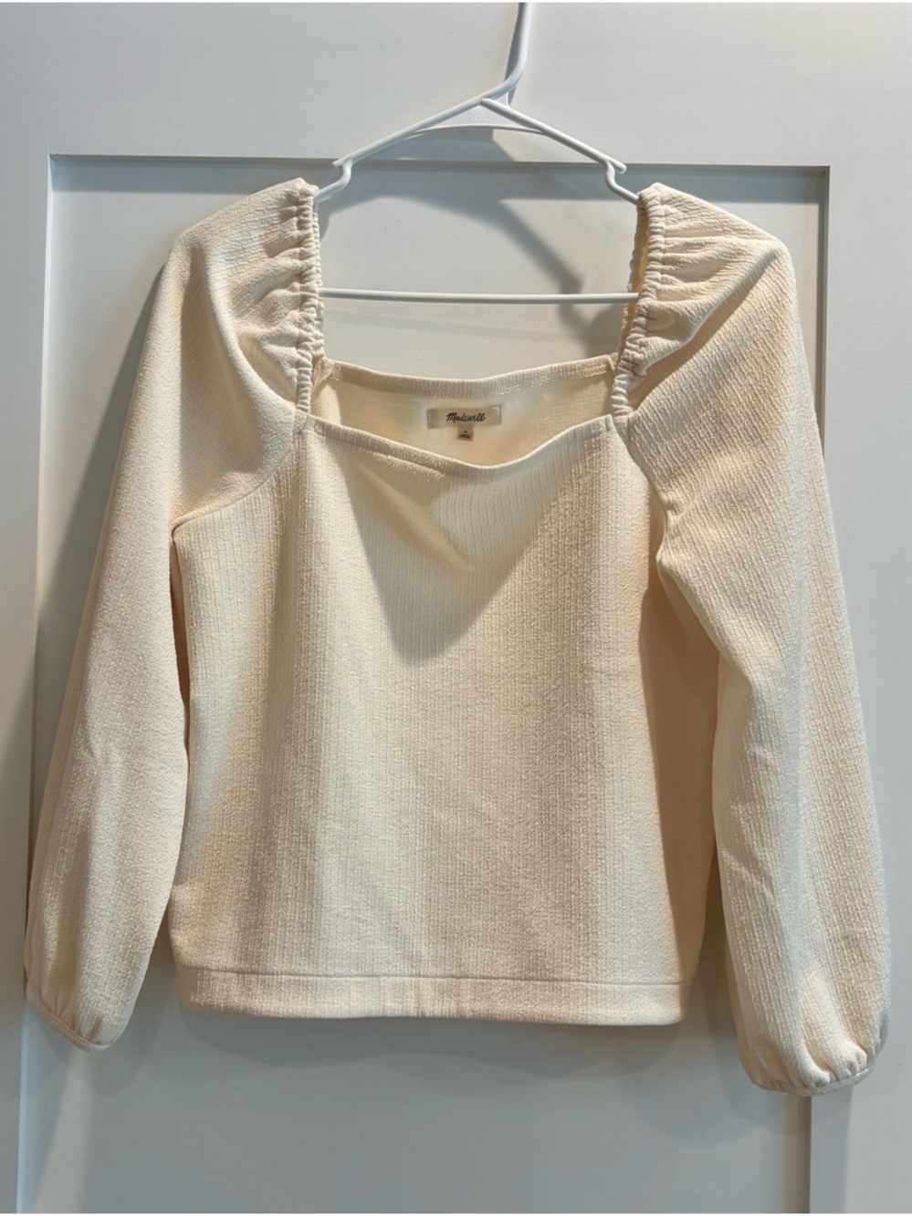 Madewell Cream, Square-Neck Top